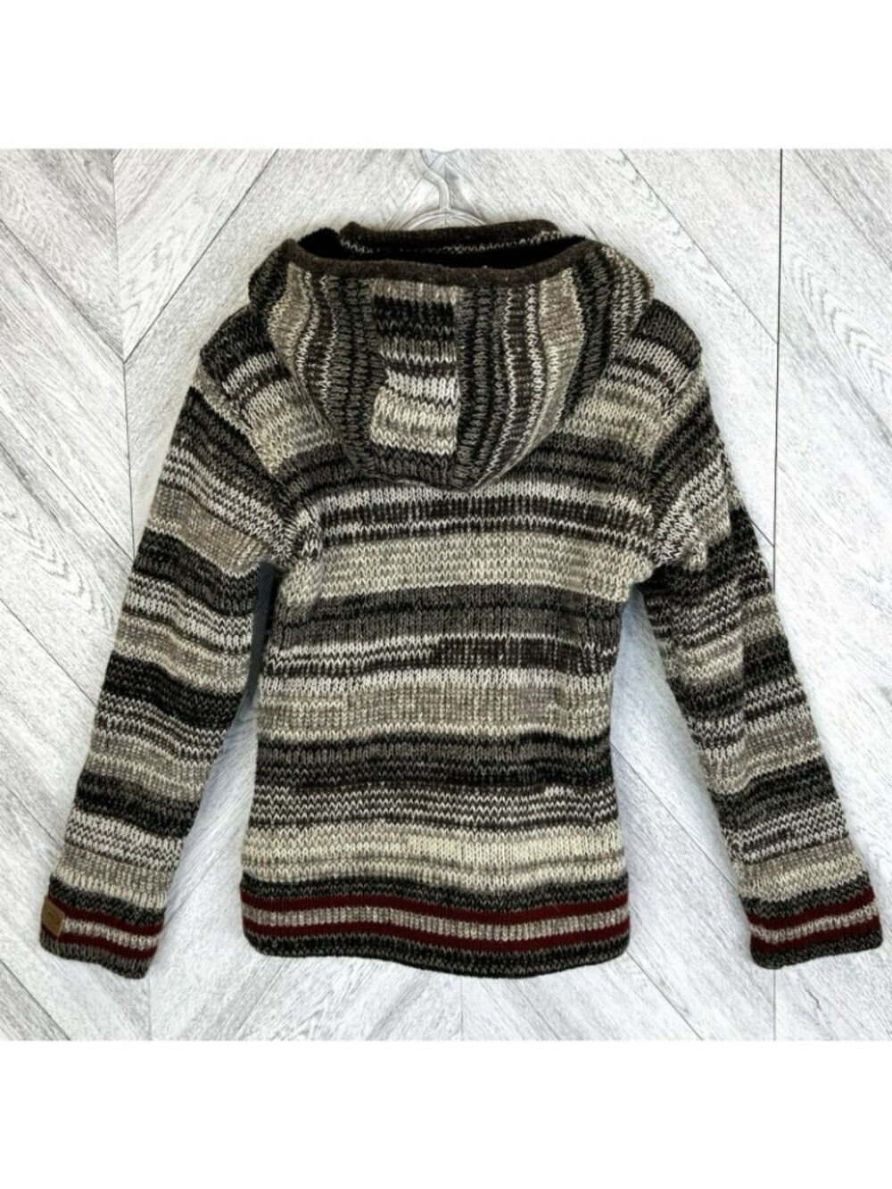 Kyber Wool Lined Full Zip Hooded Jacket Womens Size Small Kint Thick Warm - Picture 4 of 7